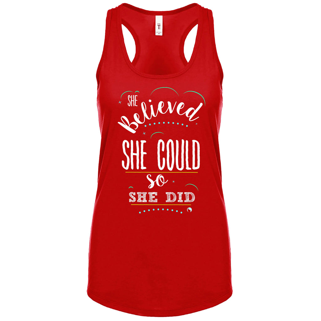 She Believed (Fitted - Size Up 1 Size) - FitnessTeeCo