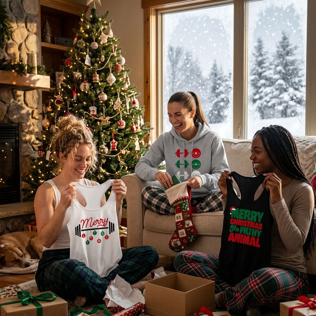 Fitness Tee Co Christmas Shirts For Workouts & Everyday Wear