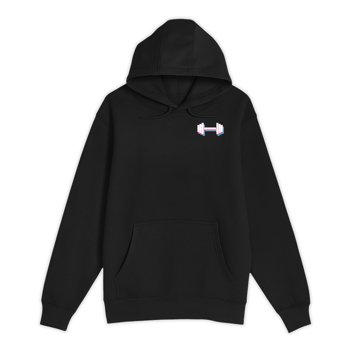 Unisex Small Black Pullover Hooded Sweatshirt