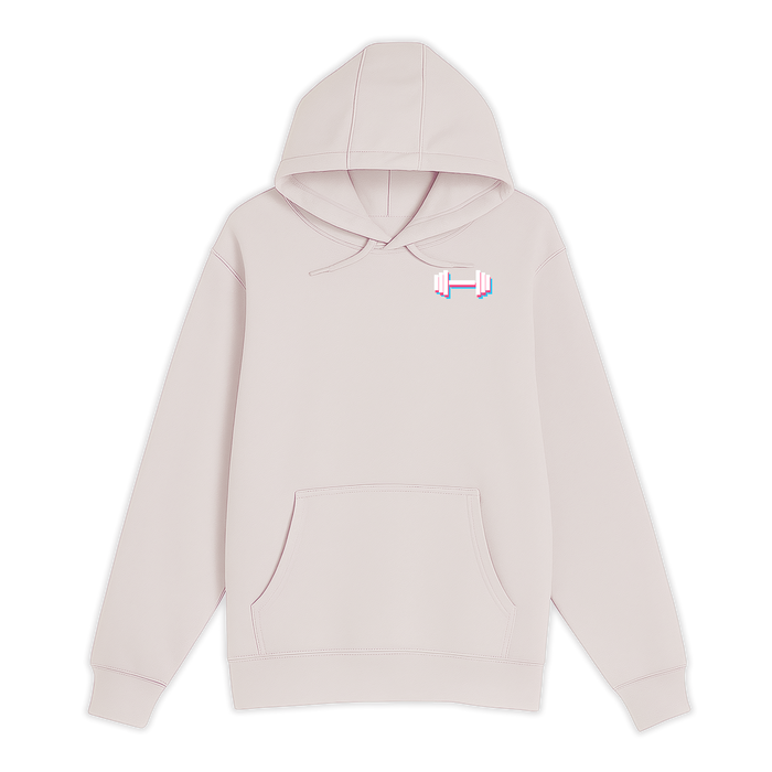 Unisex Small Light Pink Pullover Hooded Sweatshirt