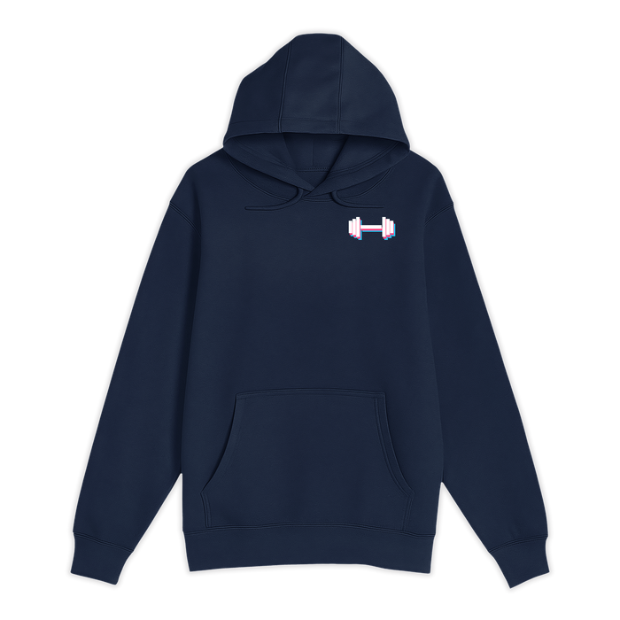 Unisex Small Navy Pullover Hooded Sweatshirt
