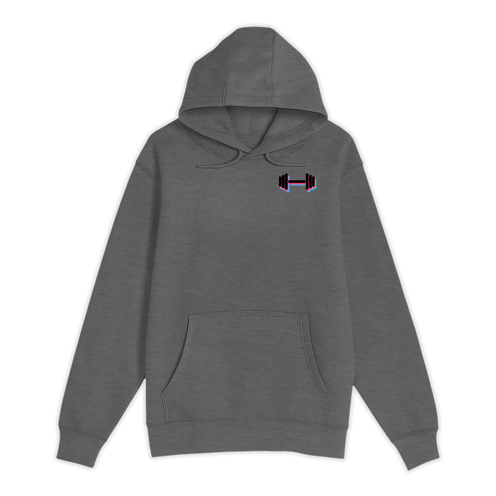 Unisex Small Charcoal Heather Pullover Hooded Sweatshirt
