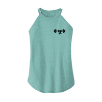 Womens X-Small Teal Rocker Tank Top