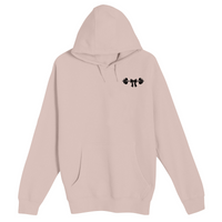 Unisex Small Light Pink Pullover Hooded Sweatshirt