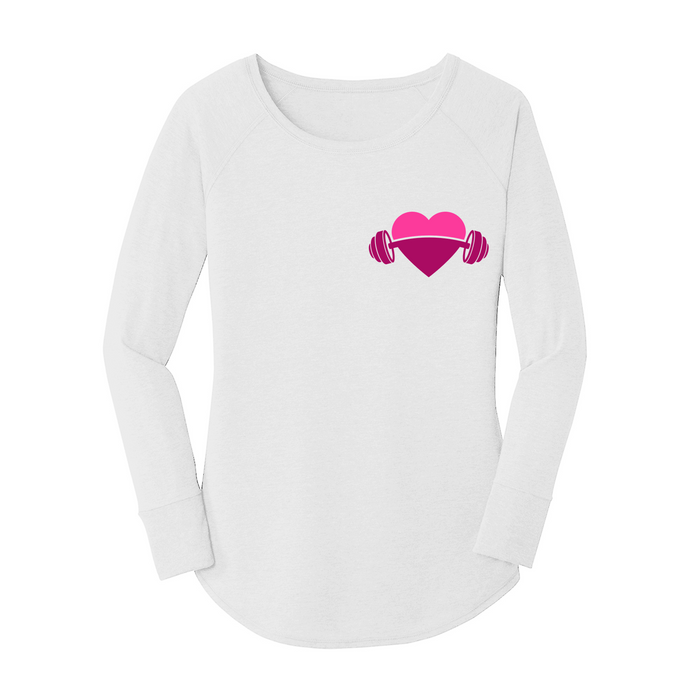 Womens X-Small White Long Sleeve Tunic Tee