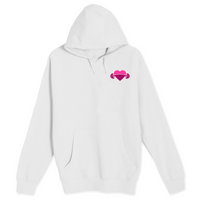 Unisex Small White Pullover Hooded Sweatshirt