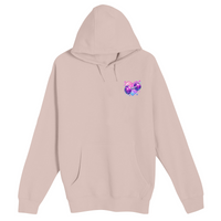 Unisex Small Light Pink Pullover Hooded Sweatshirt