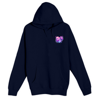 Unisex Small Navy Pullover Hooded Sweatshirt