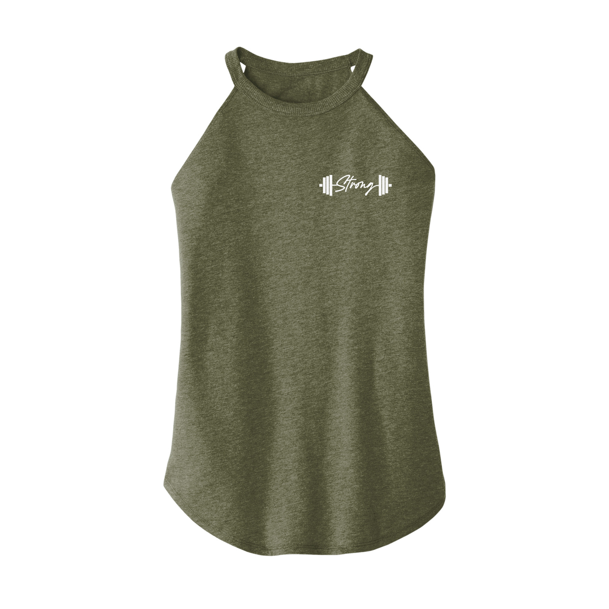 Womens X-Small Military Green Rocker Tank Top