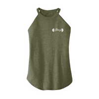 Womens X-Small Military Green Rocker Tank Top