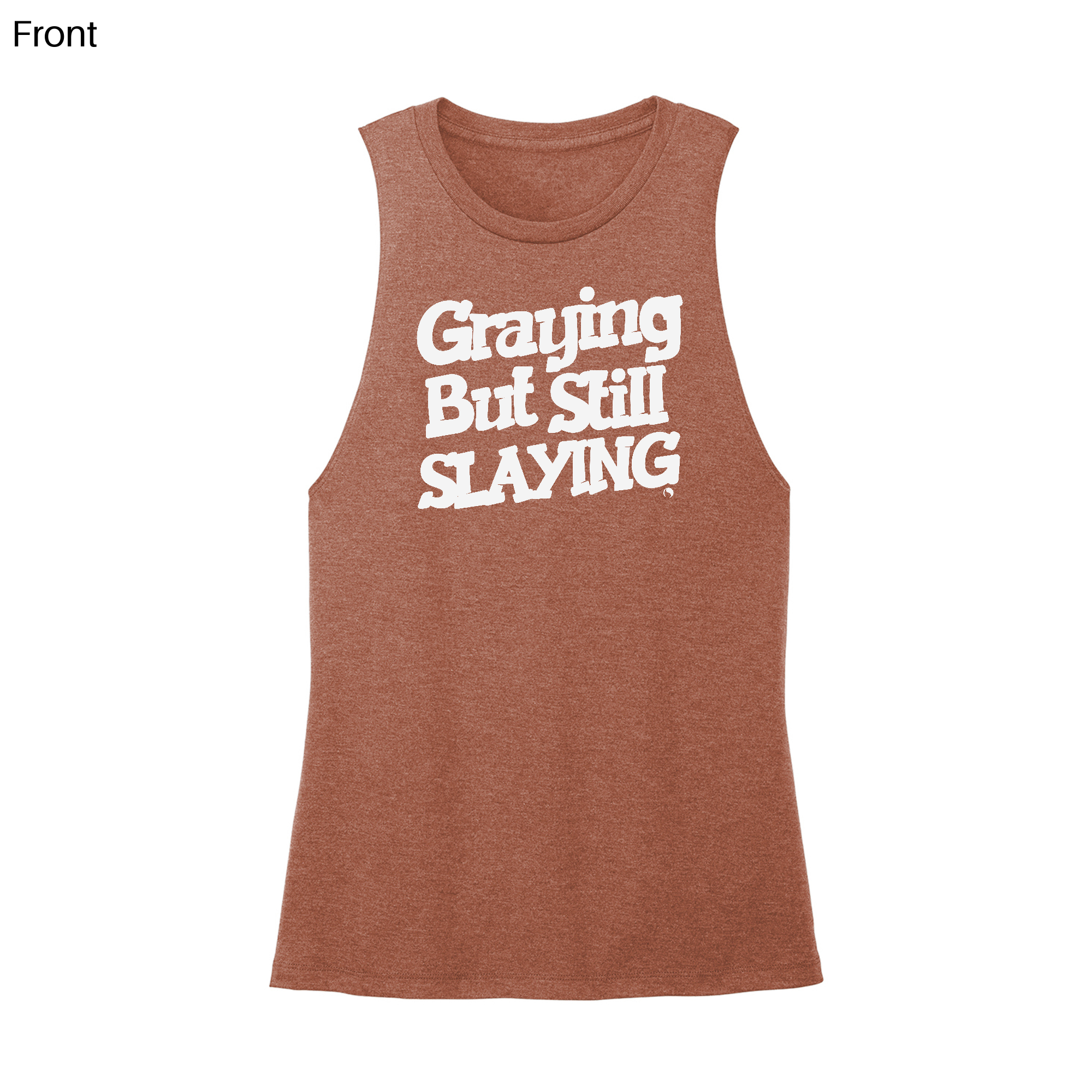 Graying But Still Slaying Muscle Tank