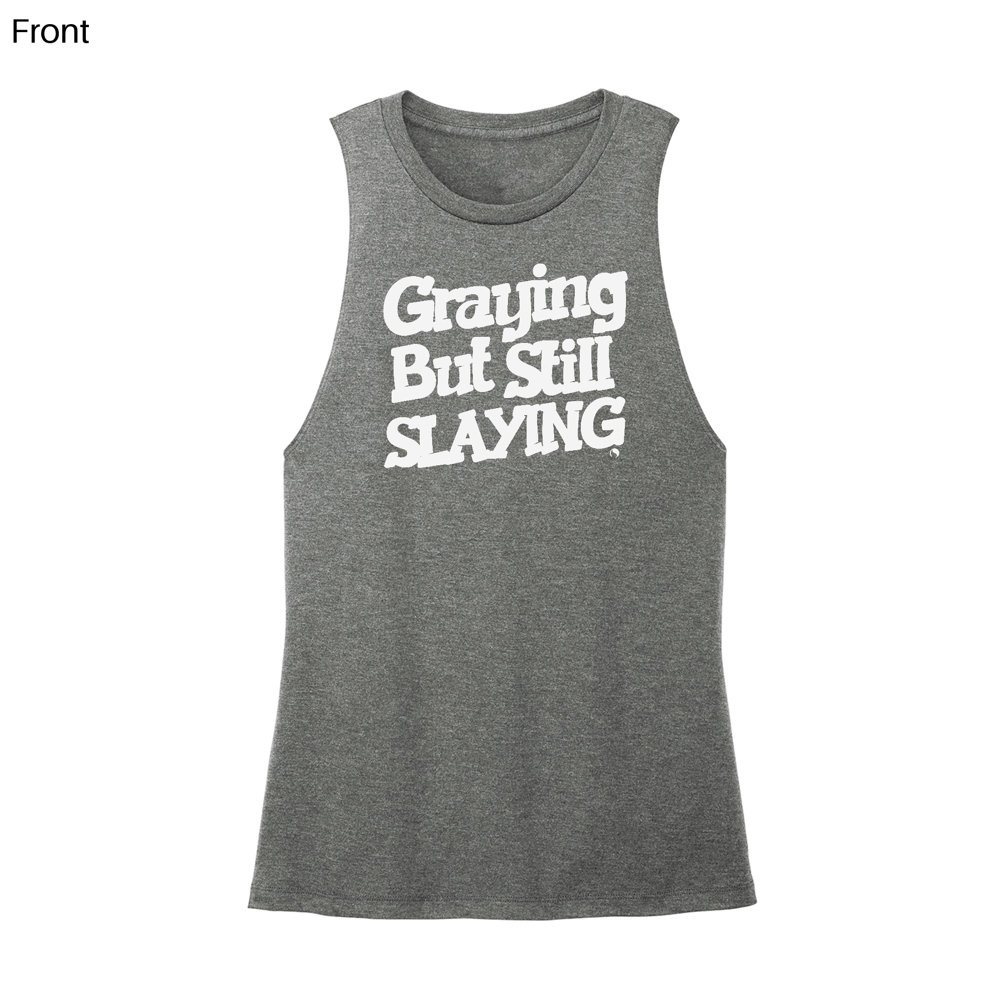 Graying But Still Slaying Muscle Tank