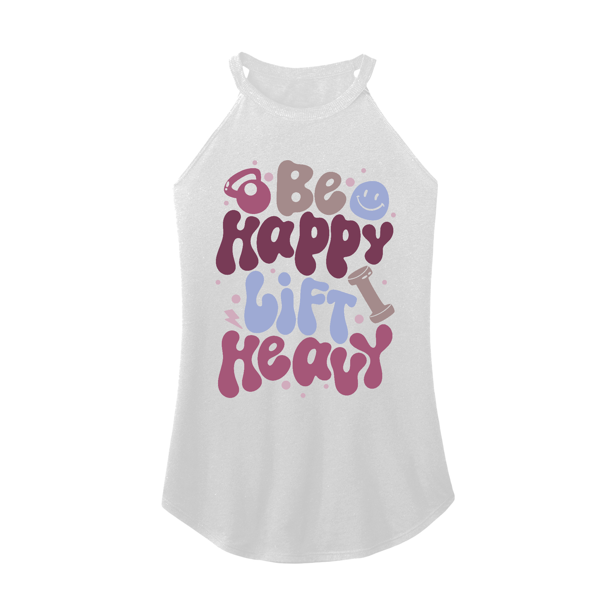 White Rocker Tank Fitness Tee Co. | Lift Heavy Dark Women's District Rocker Tank | Women ...