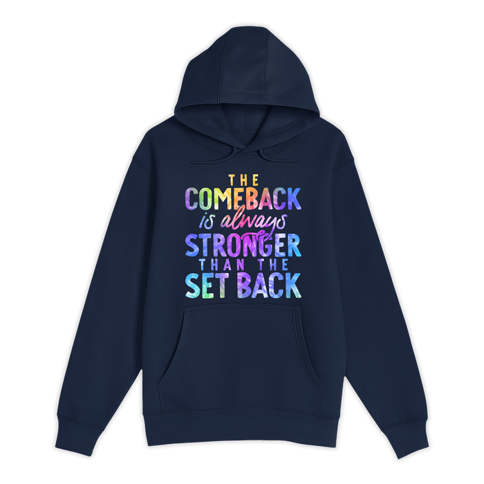 Unisex Small Navy Pullover Hooded Sweatshirt