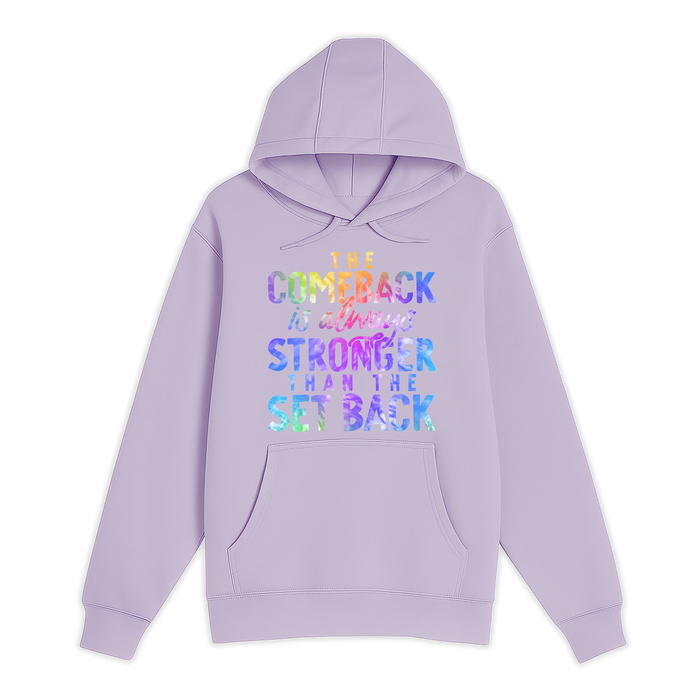 Unisex Small Lilac Pullover Hooded Sweatshirt
