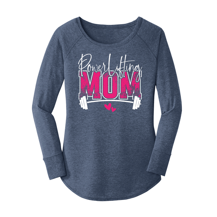 Womens X-Small Navy Heather Long Sleeve Tunic Tee