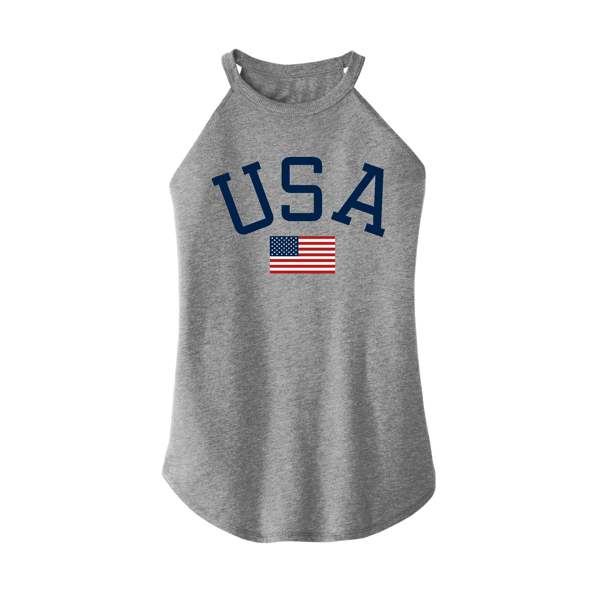 Ladies Rocker Tank Fitness Tee Co. | USA Women's District Rocker Tank | Women's Flowy ...