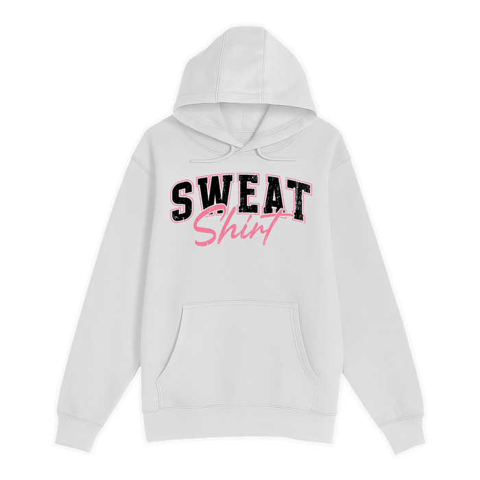 Unisex Small White Pullover Hooded Sweatshirt