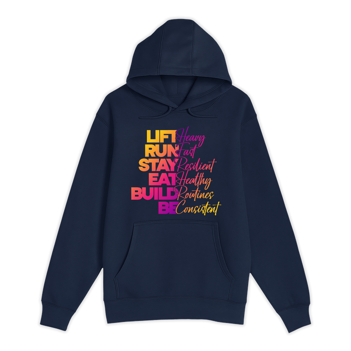 Unisex Small Navy Pullover Hooded Sweatshirt