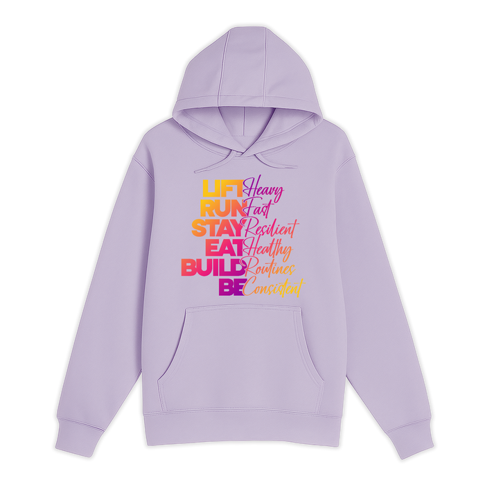 Unisex Small Lilac Pullover Hooded Sweatshirt
