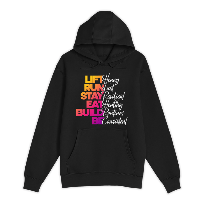 Unisex Small Black Pullover Hooded Sweatshirt