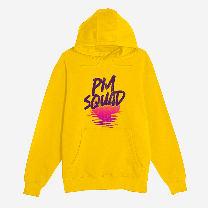 Unisex Small Yellow Pullover Hooded Sweatshirt