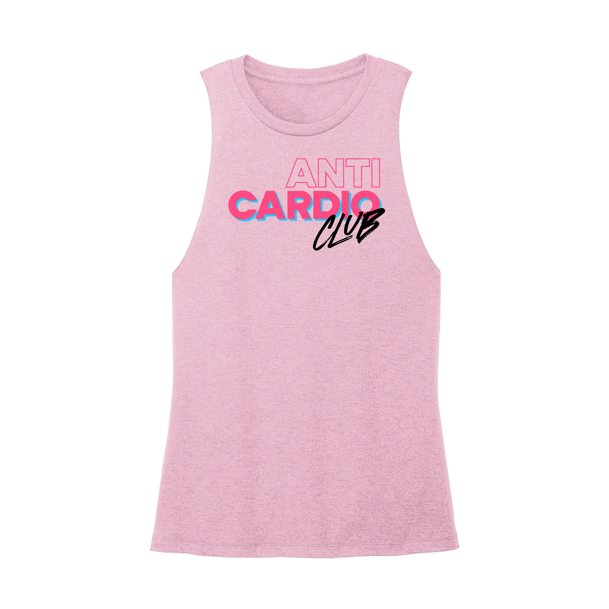 Womens X-Small Light Pink Muscle Tank