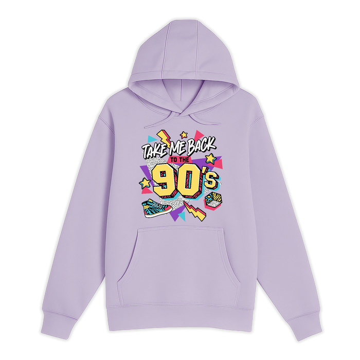 Unisex Small Lilac Pullover Hooded Sweatshirt