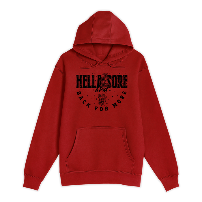Unisex Small Red Pullover Hooded Sweatshirt