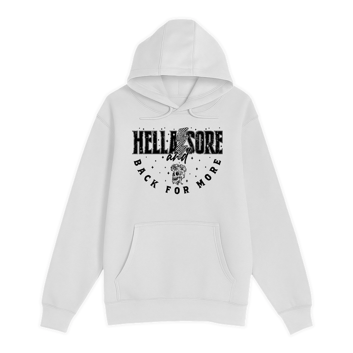 Unisex Small White Pullover Hooded Sweatshirt