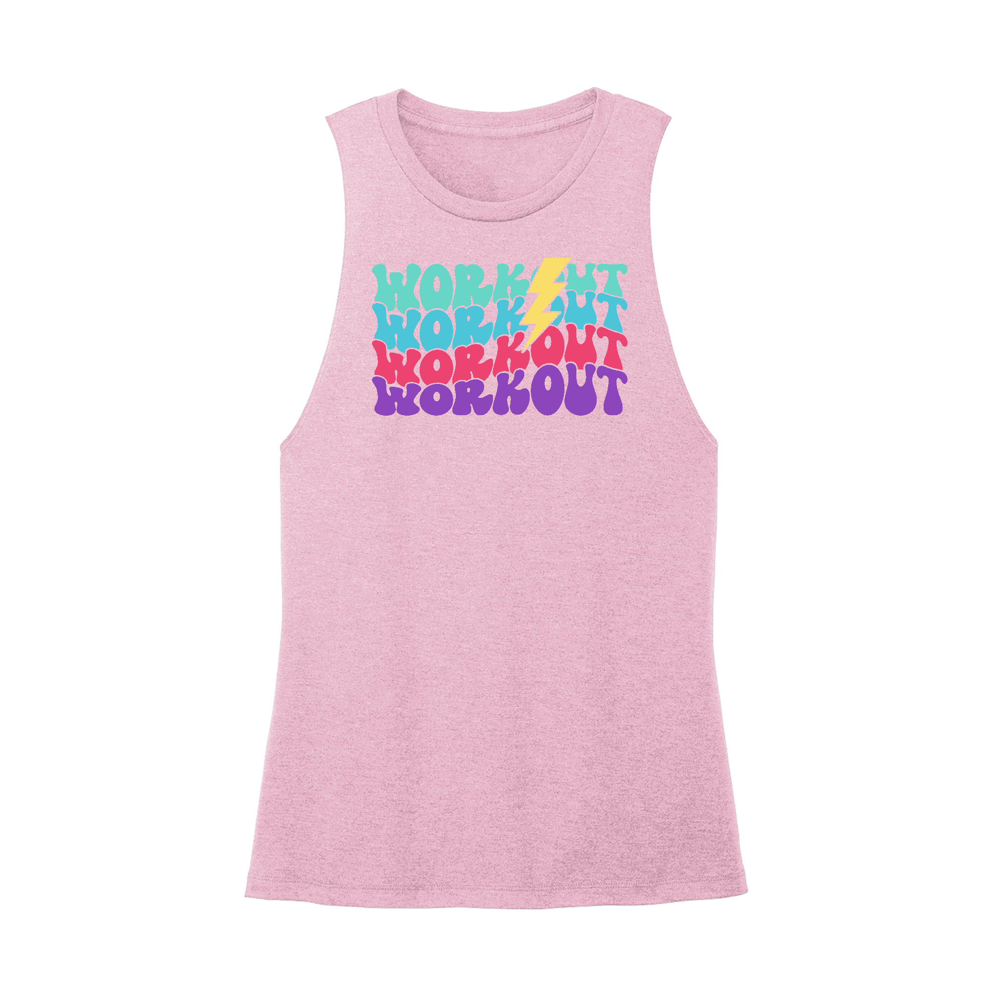 Womens X-Small Light Pink Muscle Tank