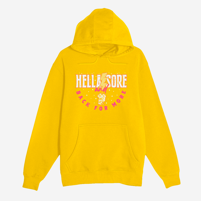 Unisex Small Yellow Pullover Hooded Sweatshirt
