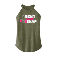 Womens X-Small Military Green Rocker Tank Top
