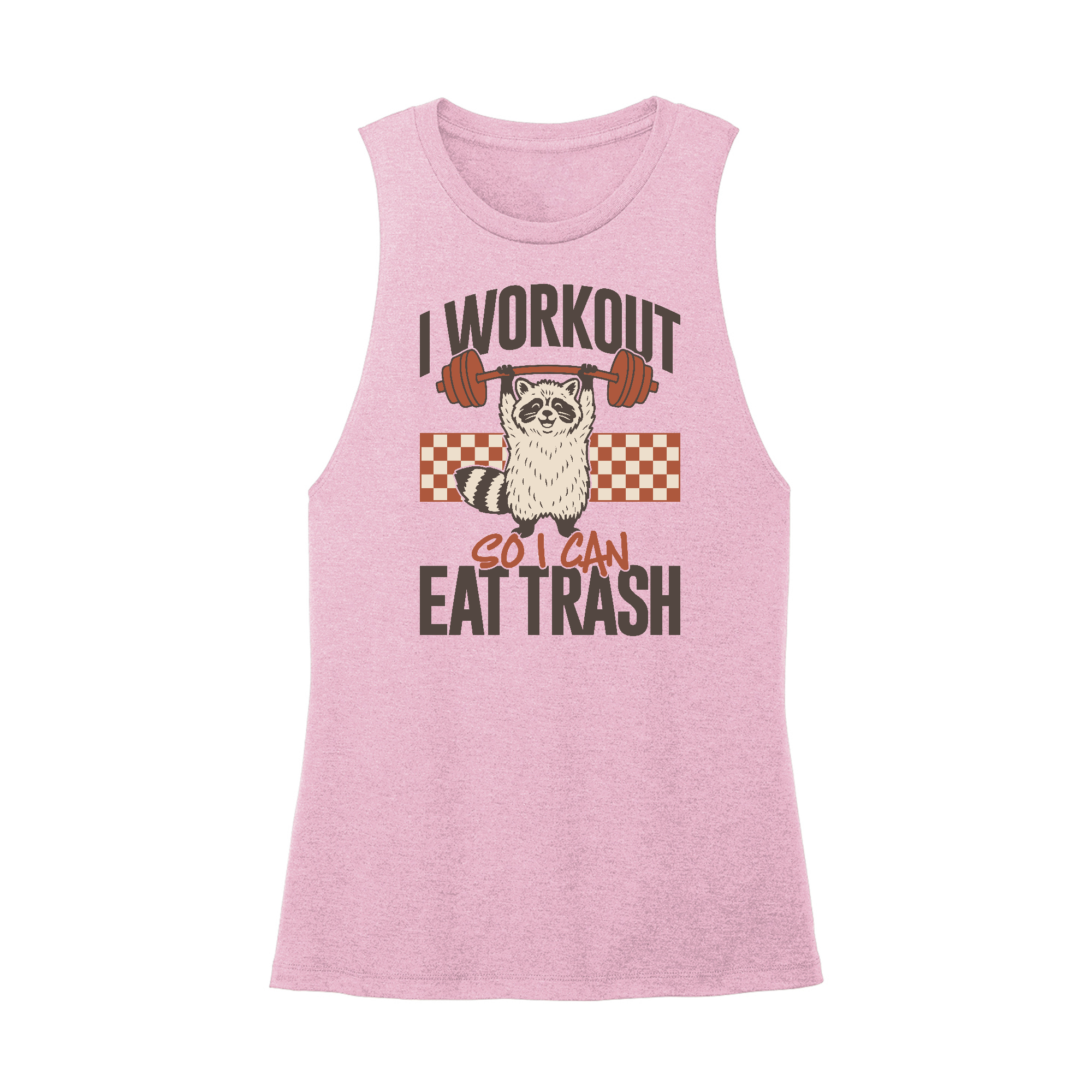 Womens X-Small Light Pink Muscle Tank