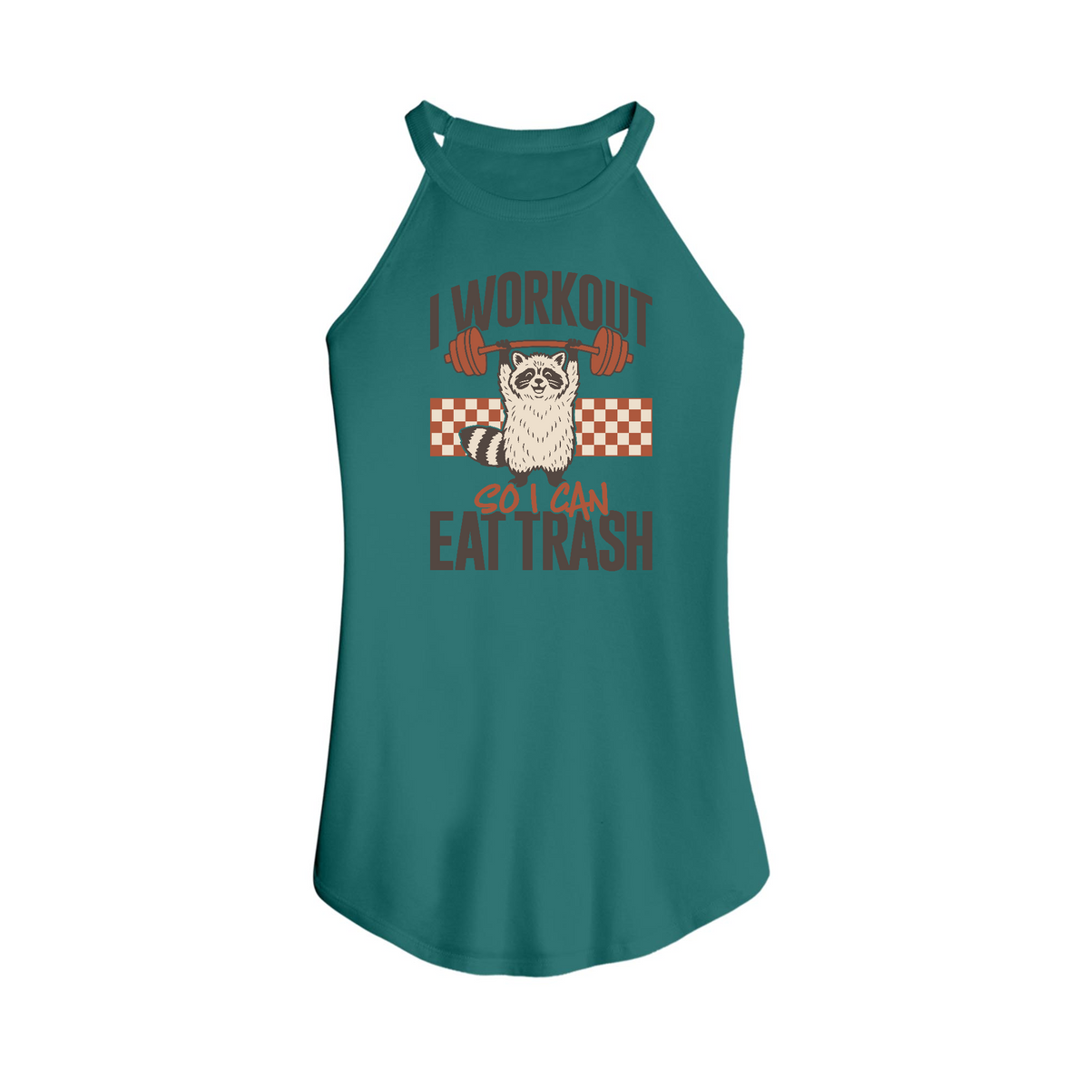 Fitness Tee Co. | I Workout To Eat DRK Fitted Rocker Women's Tank ...
