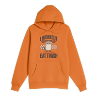 Unisex Small Orange Pullover Hooded Sweatshirt