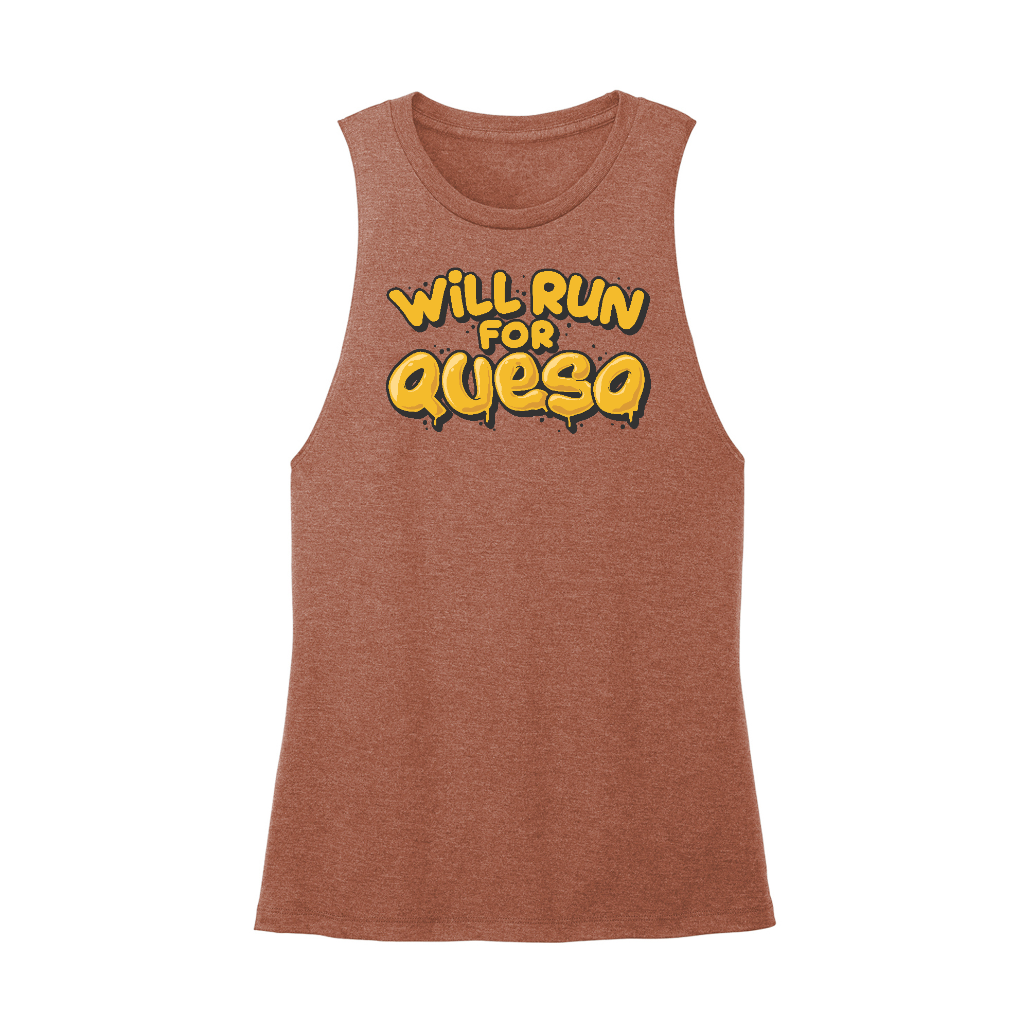 Womens X-Small Brown Muscle Tank