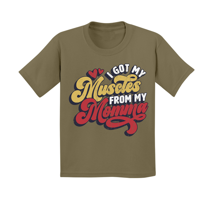 Kids Small Military Green Style_T-Shirt