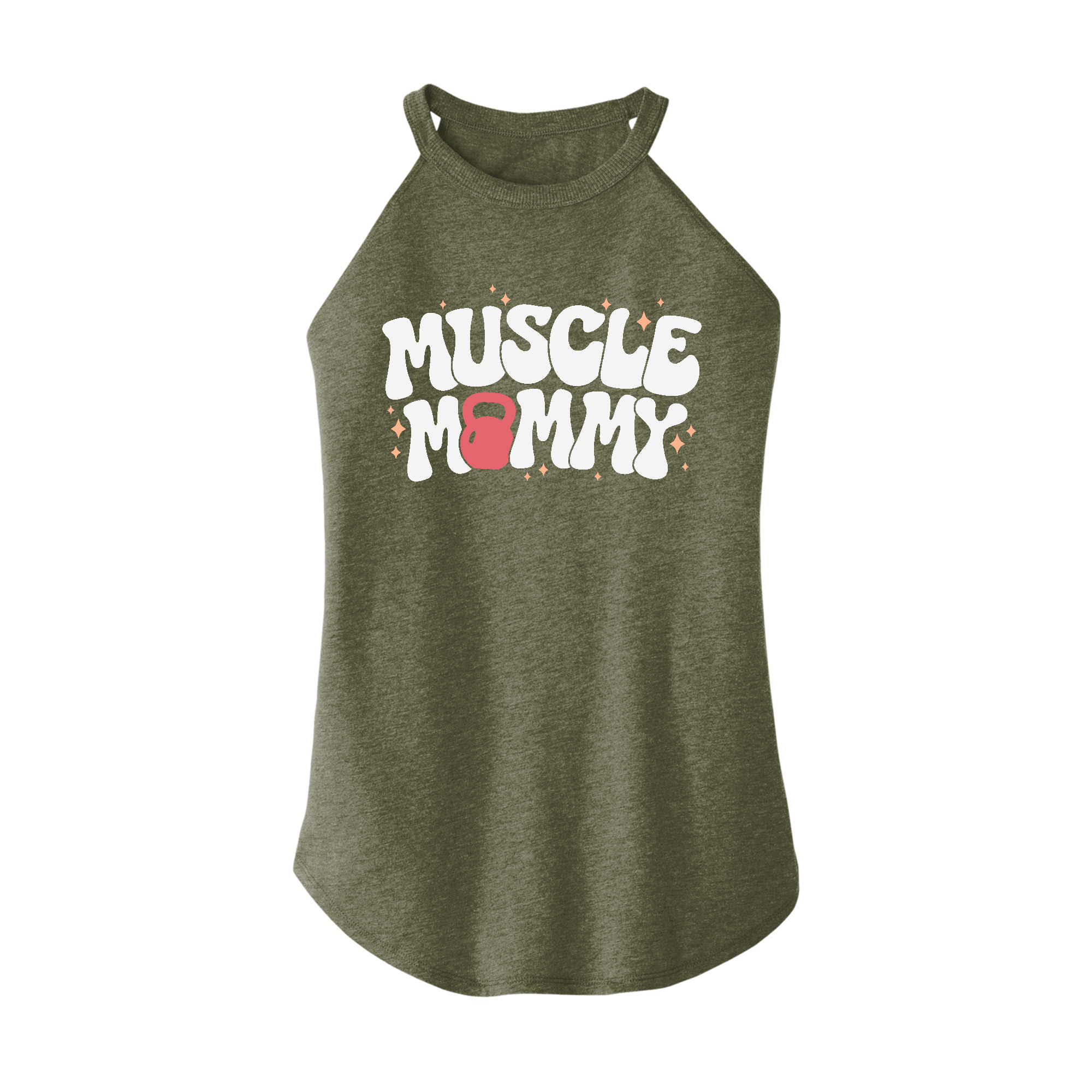 Womens X-Small Military Green Rocker Tank Top