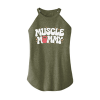 Womens X-Small Military Green Rocker Tank Top