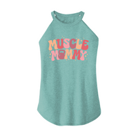 Womens X-Small Teal Rocker Tank Top