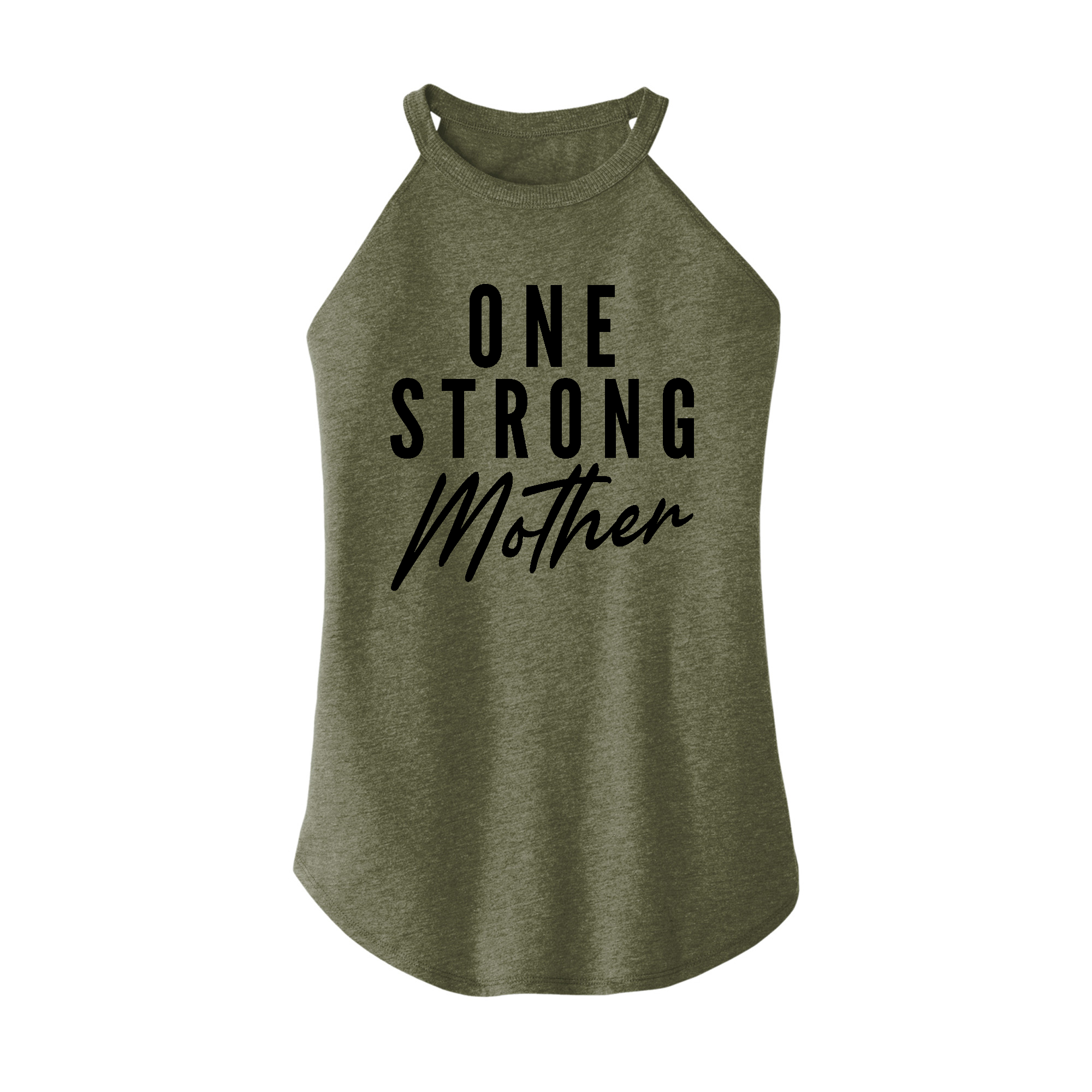 Womens X-Small Military Green Rocker Tank Top