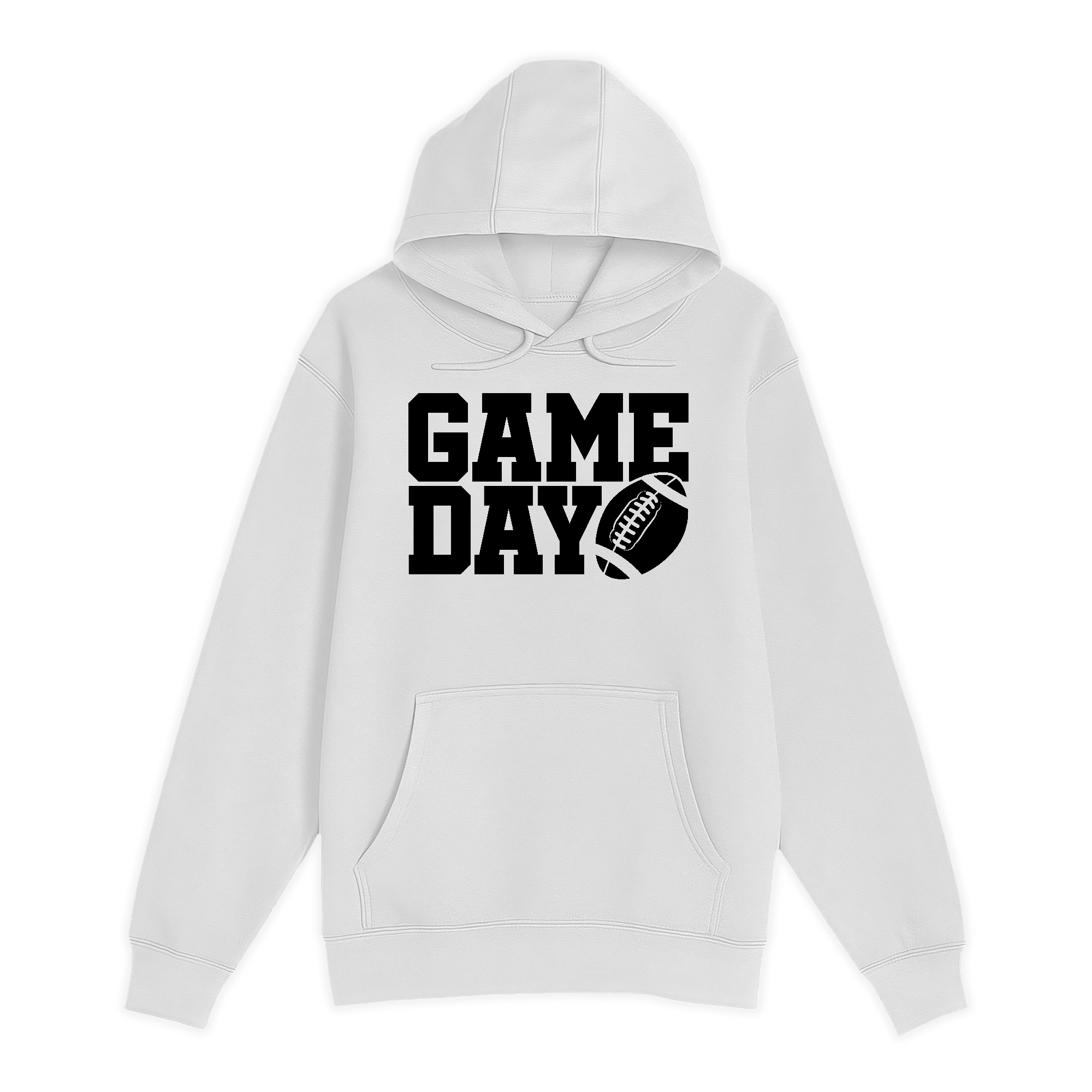 Unisex Small White Pullover Hooded Sweatshirt