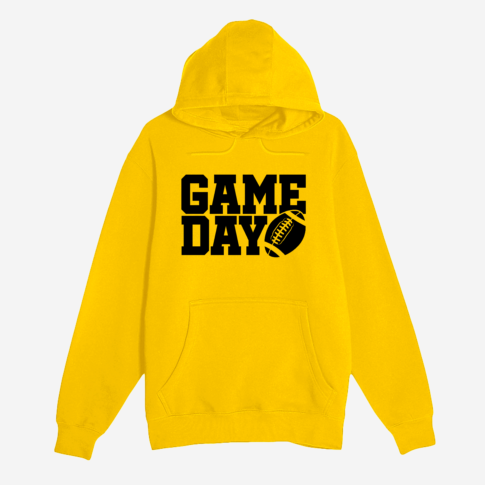Unisex Small Yellow Pullover Hooded Sweatshirt