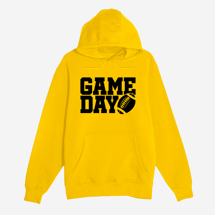 Unisex Small Yellow Pullover Hooded Sweatshirt