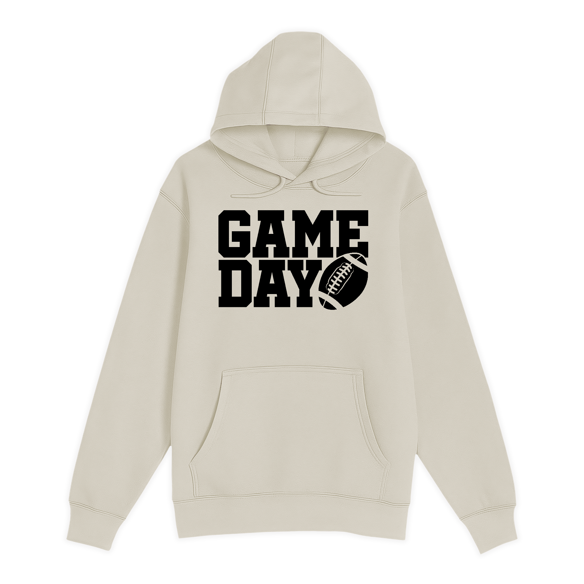 Unisex Small Natural Pullover Hooded Sweatshirt