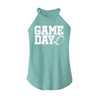 Womens X-Small Teal Rocker Tank Top