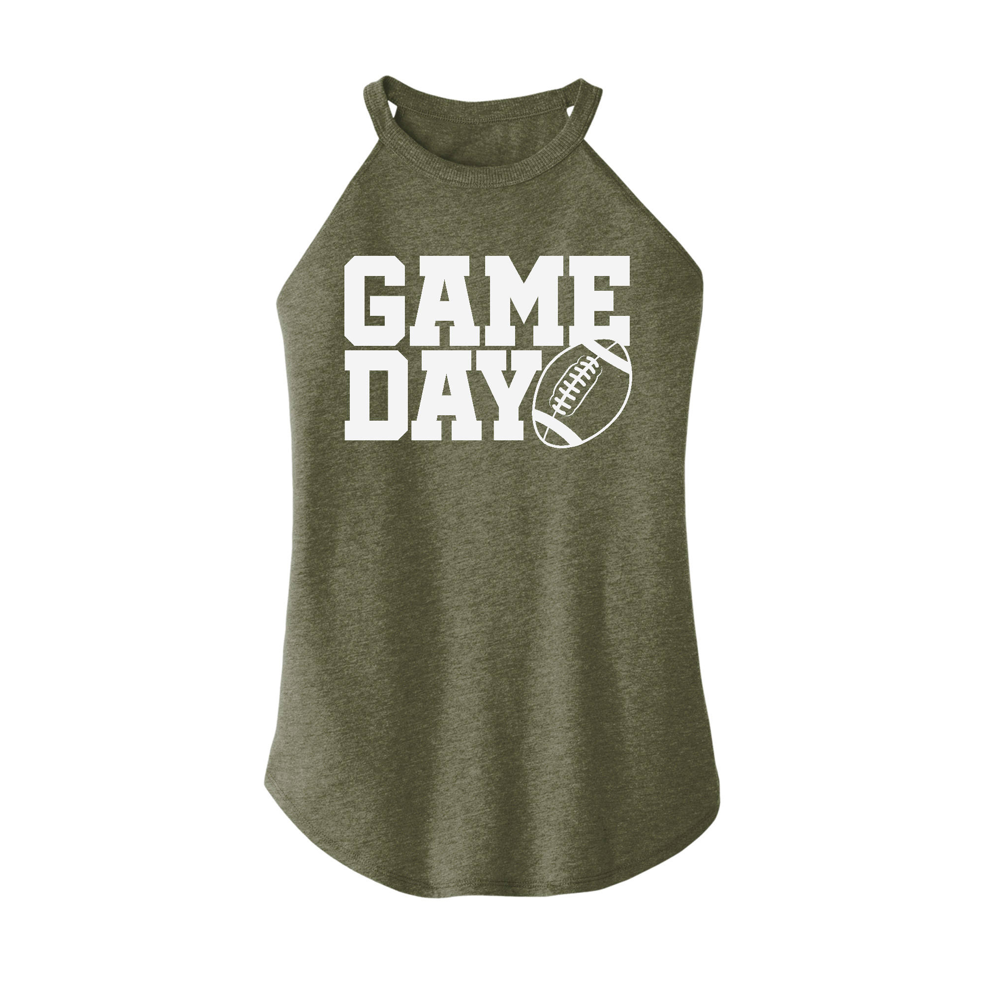 Womens X-Small Military Green Rocker Tank Top