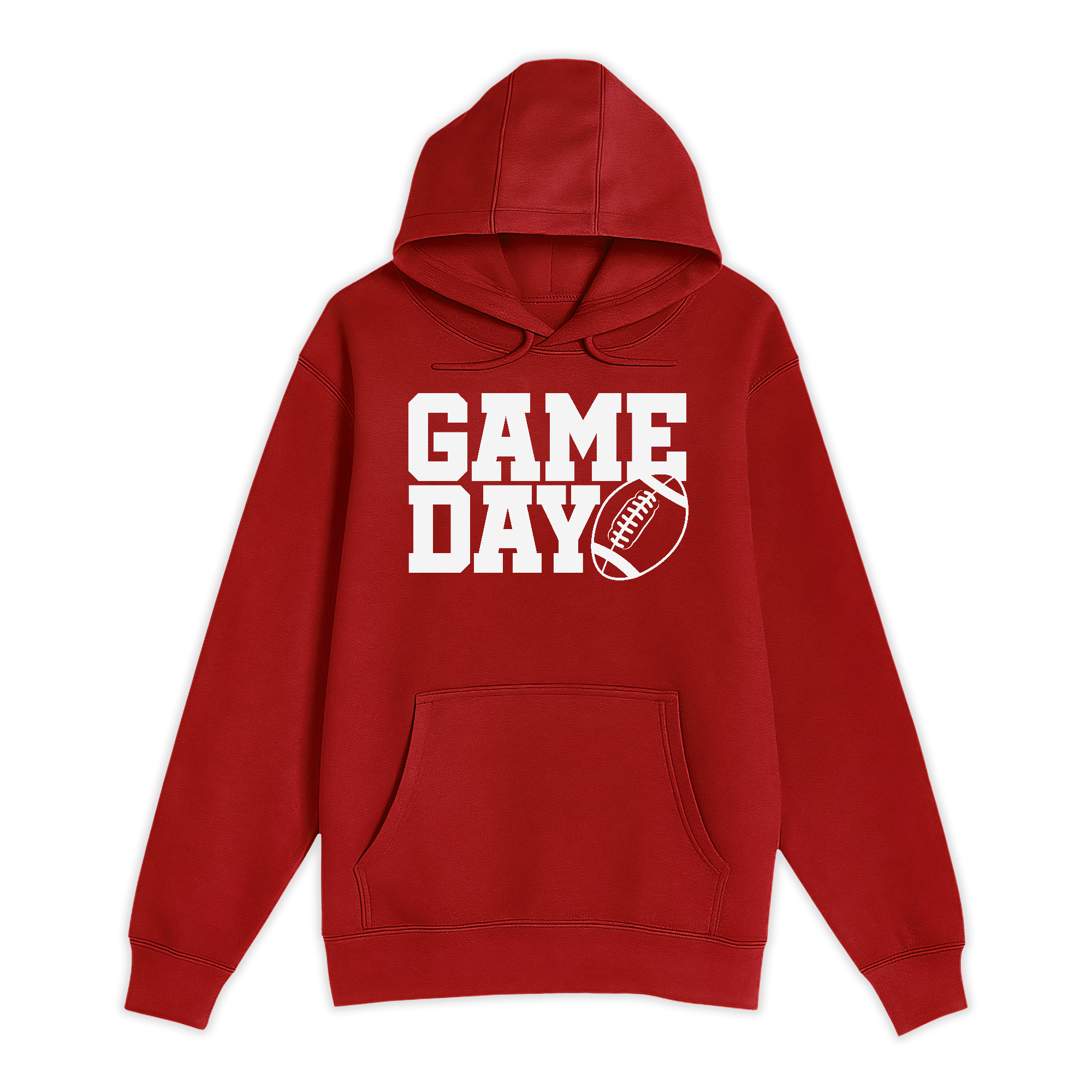 Unisex Small Red Pullover Hooded Sweatshirt