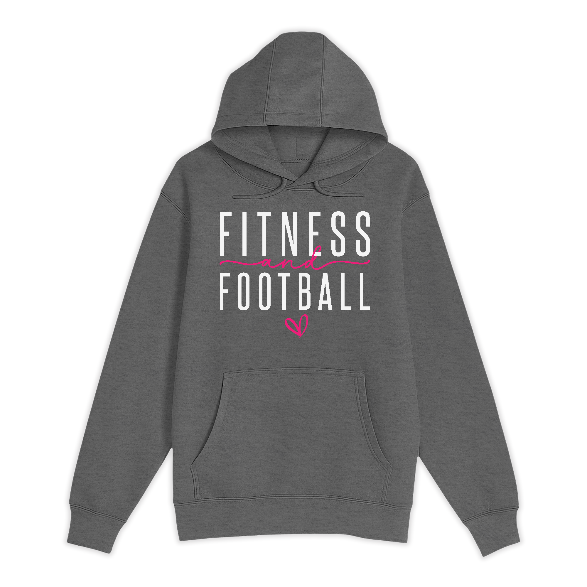 Unisex Small Charcoal Heather Pullover Hooded Sweatshirt